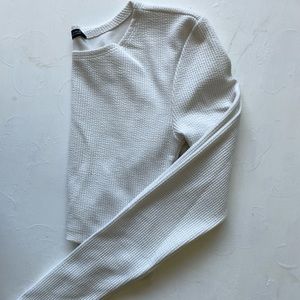 Zara White Long-sleeve